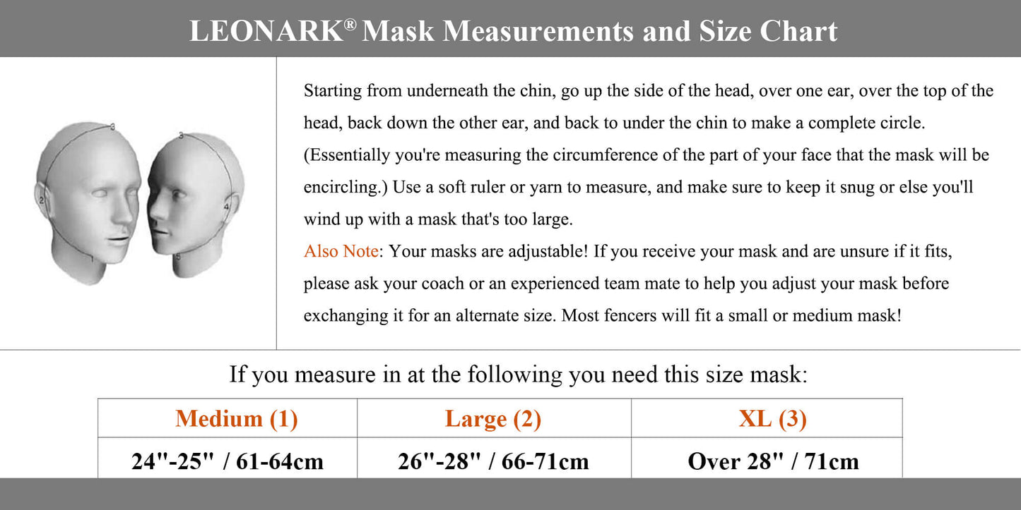 LEONARK 1600N Armoury Hema Helmet with Detachable Lining - National Grade Fencing Coach Mask