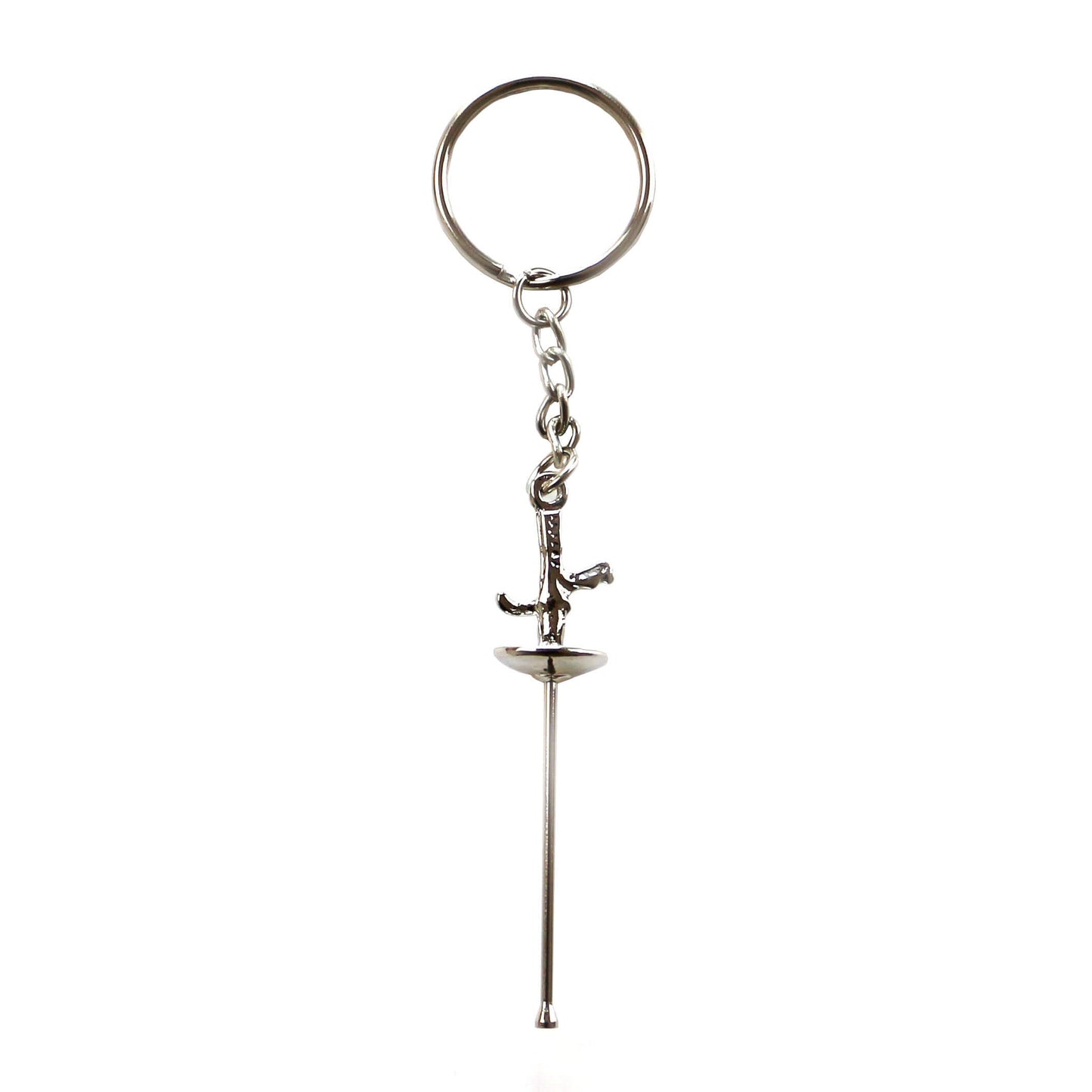 LEONARK Fencing Keychain Souvenir Present for Fencing Sport Fans Gifts for Fencer (Silver)