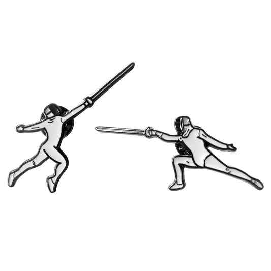 LEONARK Fencing Brooch Breastpin Ornament Decorative Buckle - Gift Present for Saber Epee and Foil Fencer - Souvenir for Fencing Sport Fans