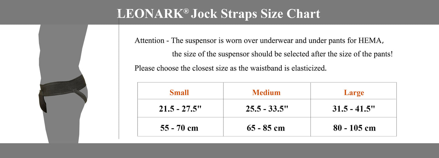 LEONARK Hema Sports Overlays Jock Straps Male Crotch Cup Protector Athletic Supporters For Men with Cup