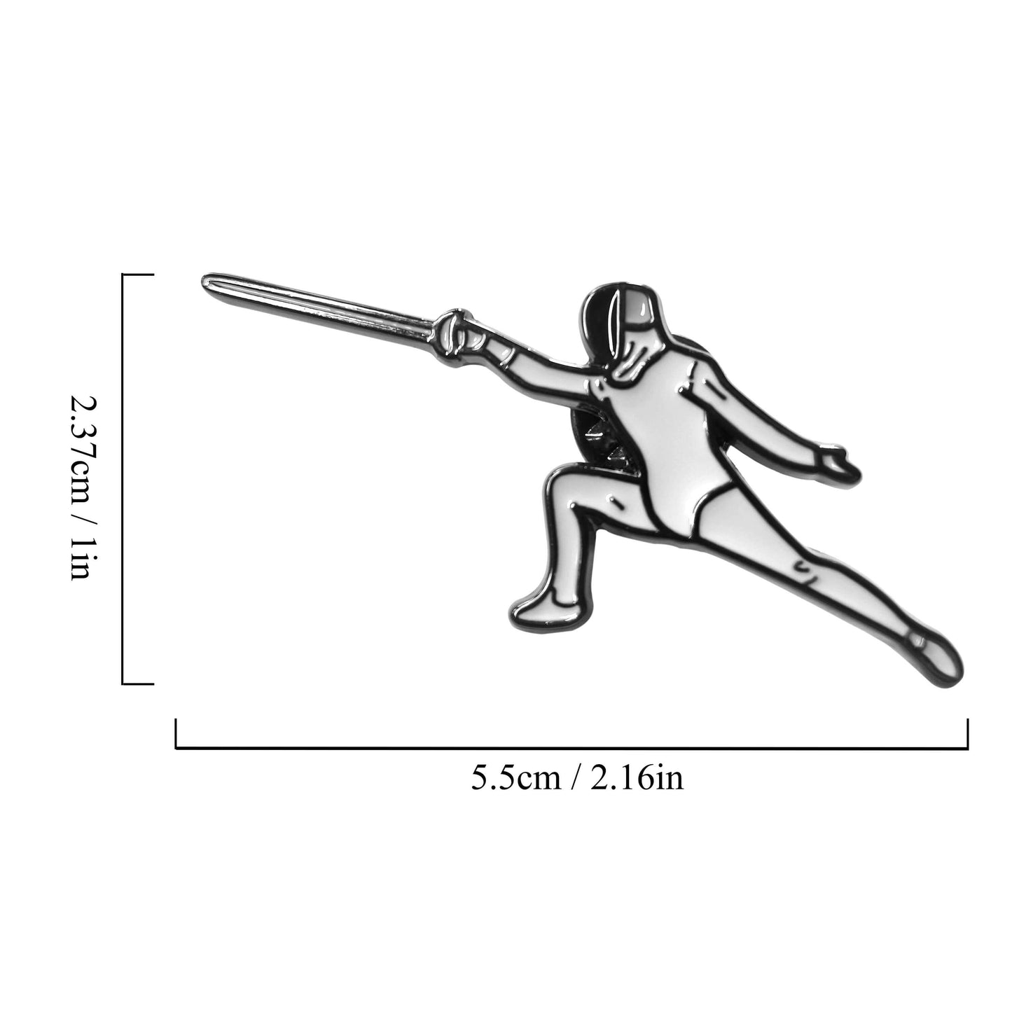 LEONARK Fencing Brooch Breastpin Ornament Decorative Buckle - Gift Present for Saber Epee and Foil Fencer - Souvenir for Fencing Sport Fans