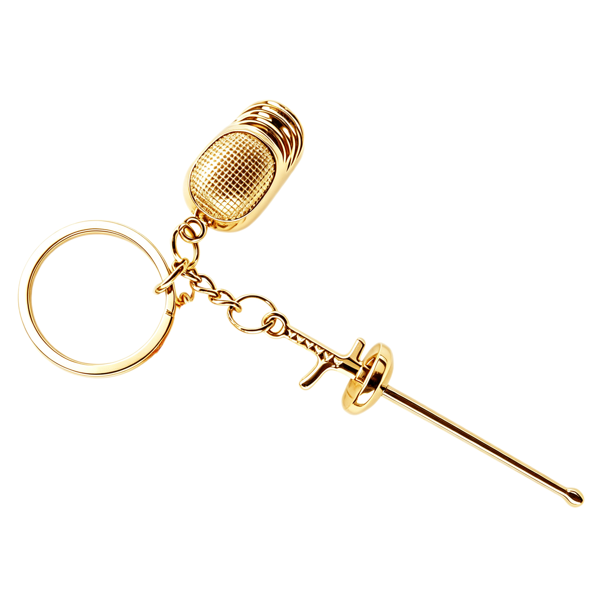 LEONARK Fencing Keychain Souvenir Present for Fencing Sport Fans Gifts for Fencer (Gold)