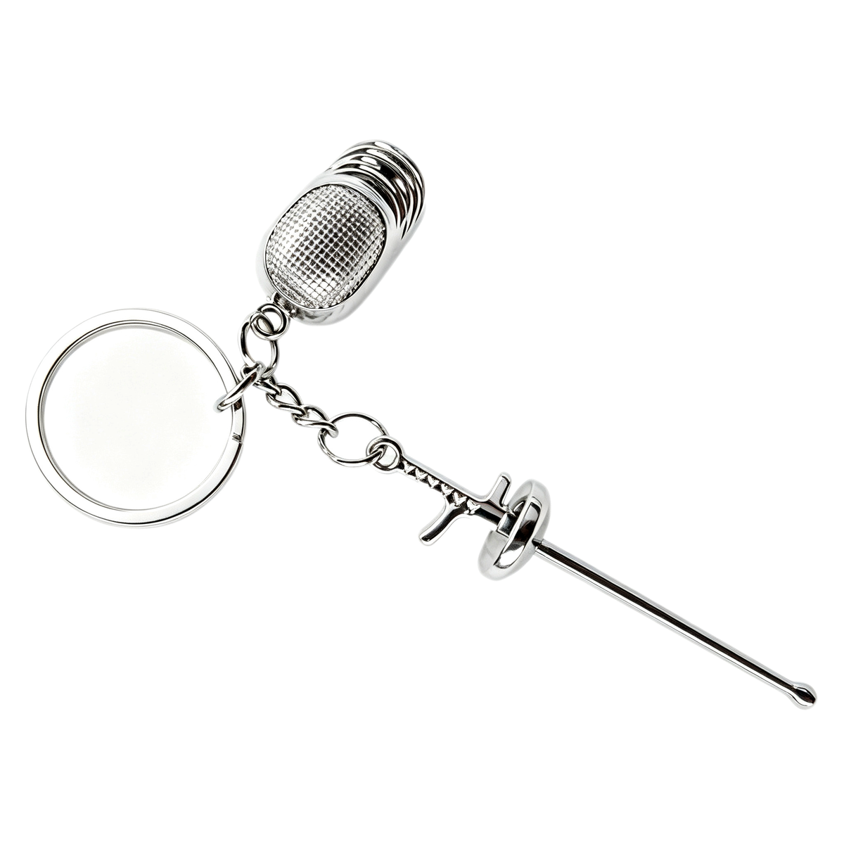 LEONARK Fencing Keychain Souvenir Present for Fencing Sport Fans Gifts for Fencer (Silver)