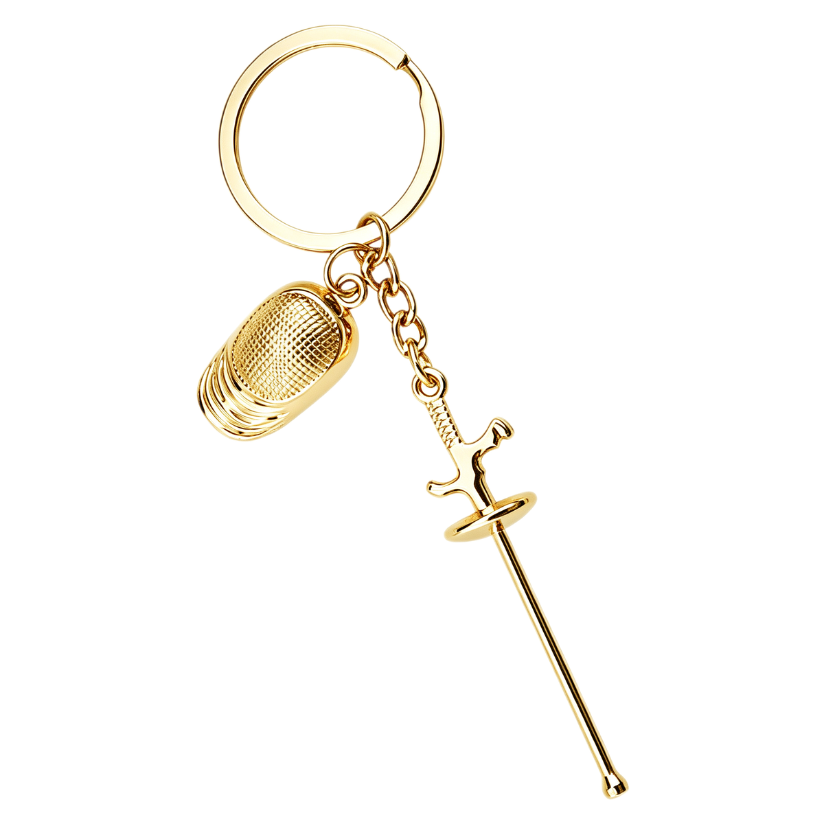 LEONARK Fencing Keychain Souvenir Present for Fencing Sport Fans Gifts for Fencer (Gold)