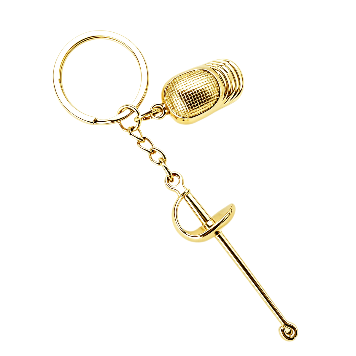 LEONARK Fencing Keychain Souvenir Present for Fencing Sport Fans Gifts for Fencer (Gold)