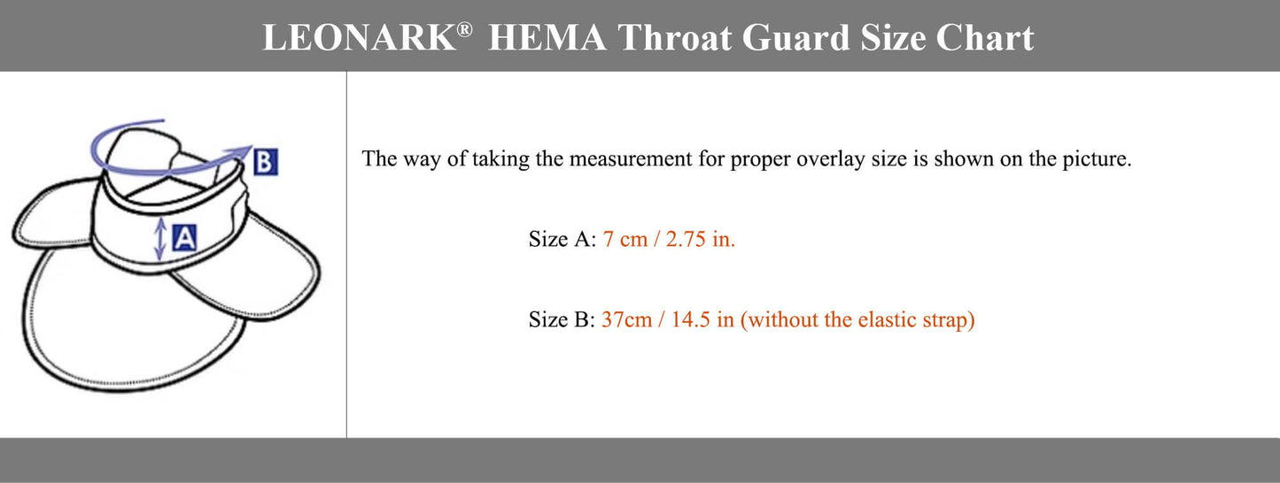 LEONARK 350N Hema Overlays Throat Guard Protector Fencing Gorget with Rigid Protection Plate for Hema Longsword Rapier Sabre Armoury
