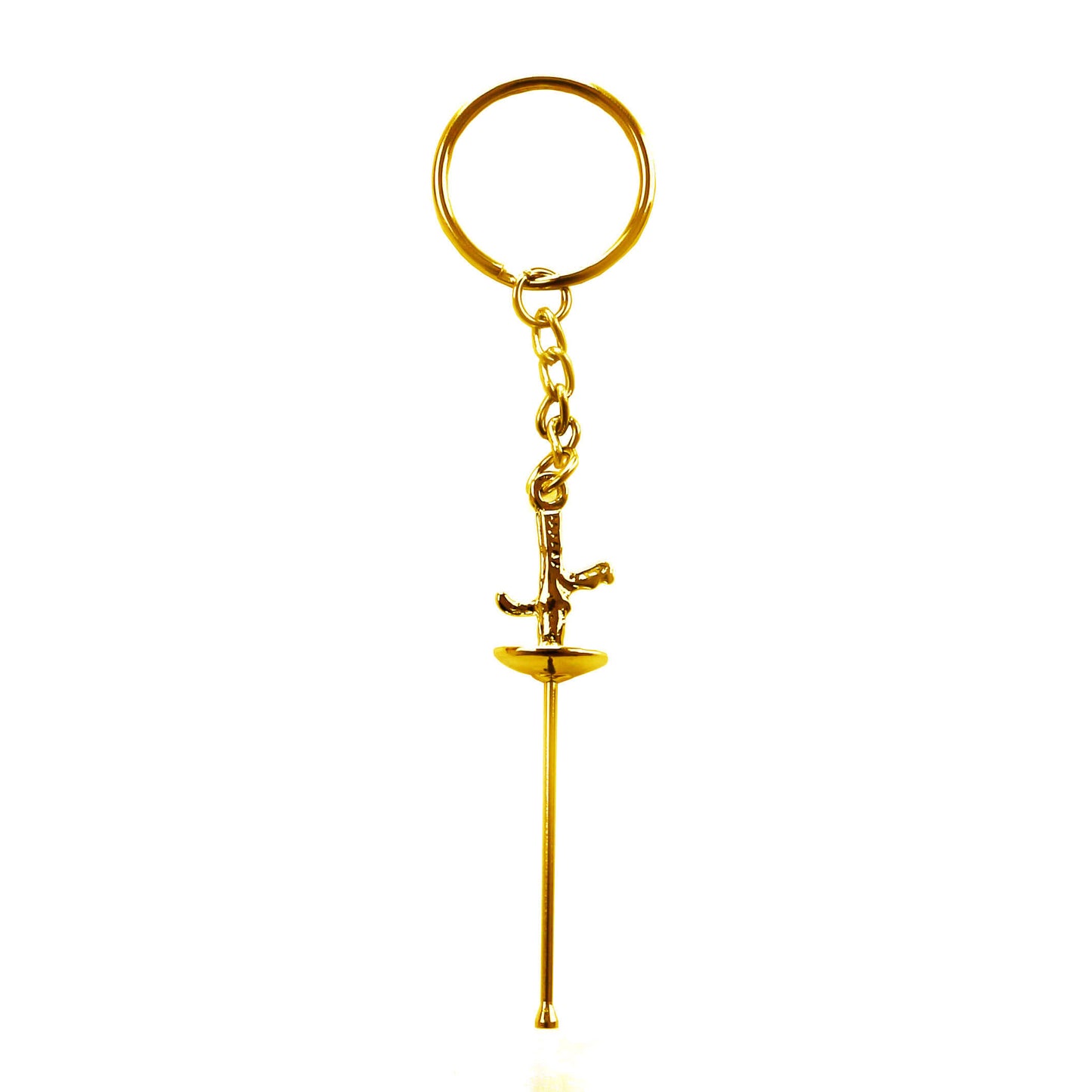 LEONARK Fencing Keychain Souvenir Present for Fencing Sport Fans Gifts for Fencer (Gold)