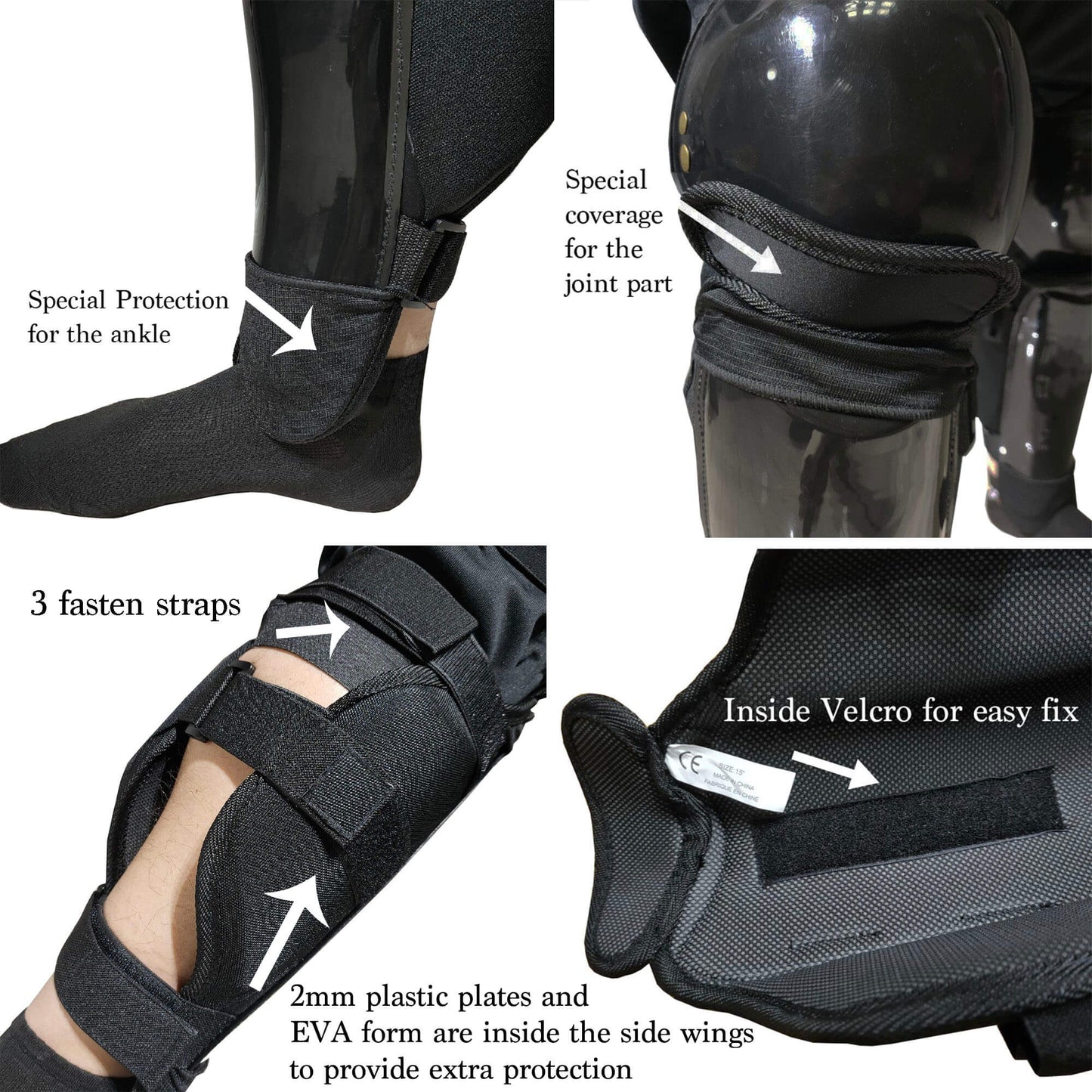 LEONARK Black Armoury Hema Shin Guard Calves Protectors Leggings Calf Board